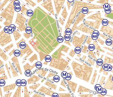 plan transports en commun atelier du yoga